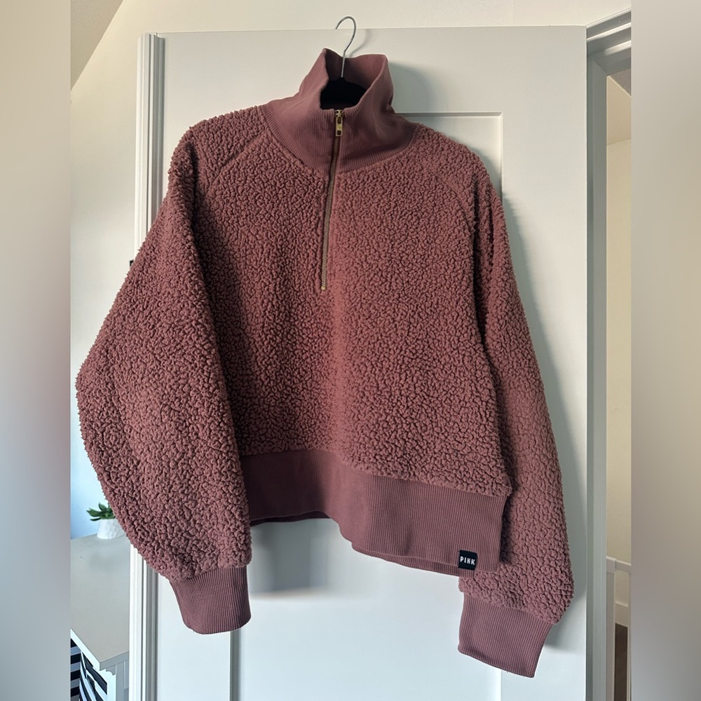 Pink Sherpa Fleece Pullover